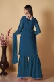 Rama  Embroidered Georgette Palazzo Suit