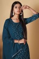 Rama  Embroidered Georgette Palazzo Suit