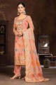Organza Palazzo Suit with Hand in Peach