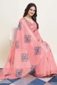Gajri  Saree in Cotton with Digital print