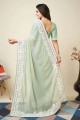 Saree  Zari in Pista  Silk