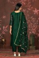Organza Green Straight Pant Suit