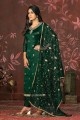 Organza Green Straight Pant Suit