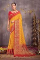 Yellow Saree with Georgette