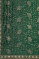 Green Silk  Saree in Embroidered