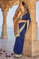 Weaving Banarasi silk Banarasi Saree in Blue