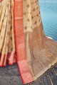 Banarasi Saree in Cream Banarasi silk with Zari