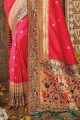 Pink Banarasi Saree in Zari Banarasi silk