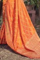 Banarasi Saree in Weaving Orange  Banarasi silk
