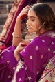 Purple Banarasi Saree in Weaving Banarasi silk
