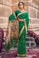 Banarasi silk Green Banarasi Saree in Weaving