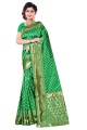 Green Art silk Banarasi Saree with Weaving