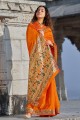Weaving Banarasi silk Banarasi Saree in Mustard  with Blouse