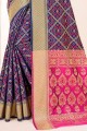 Violet Weaving Patola silk Saree