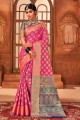 Zari Patola silk Pink Saree with Blouse