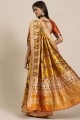 Banarasi silk Banarasi Saree with Weaving in Mustard