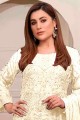 White Georgette Salwar Kameez
