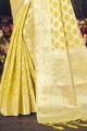 Silk Saree with Yellow Weaving