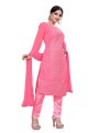 Pink Salwar Kameez with Embroidered Georgette