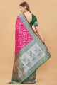 Banarasi silk Banarasi Saree in Pink with Zari,weaving