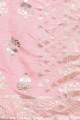 Poly silk Light pink Straight Kurti in Printed