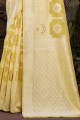 Weaving Yellow Saree in Cotton