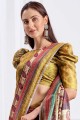Printed Crepe Multicolor Saree with Blouse