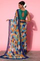 Saree in Multicolor Art silk with printed