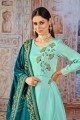 Green Embroidered Silk Anarkali Suit