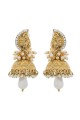 Australian Diamond, Beads & Pearls Golden & White Earrings