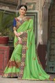 Gracefull Green Silk Saree