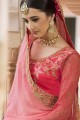Pink Silk, Net Saree