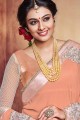 Snazzy Baby Pink Georgette Saree
