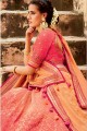 Lovely Pink Silk Jacquard Lehenga Choli