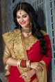 Charming Red Georgette Saree