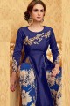 Blue Banglori Silk Anarkali Suit