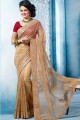 Stunning Beige Net Saree