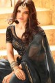 Charcoal Georgette Saree