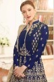Snazzy Royal Blue color Art Silk Salwar Kameez