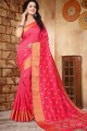 Adorable Pink color Soft Silk saree