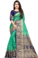 Trendy Sea green Art silk saree