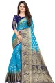 Stunning Blue Art silk saree