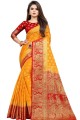 Impressive Yellow Art silk saree