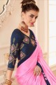 Designer Pink Soft Silk saree