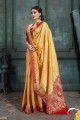 Indian Ethnic Gold Art silk saree