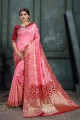 Alluring Light pink Art silk saree