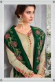 Psatle green Georgette and silk Palazzo Suits