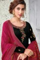 Black Georgette and silk Palazzo Suits