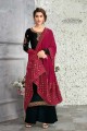 Black Georgette and silk Palazzo Suits