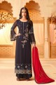 Navy blue Georgette Palazzo Suits
